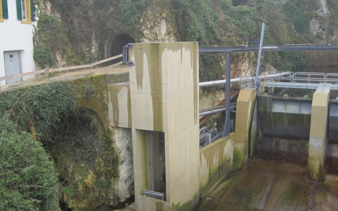 The Moulinets dam – Fish lift, downhill – Switzerland