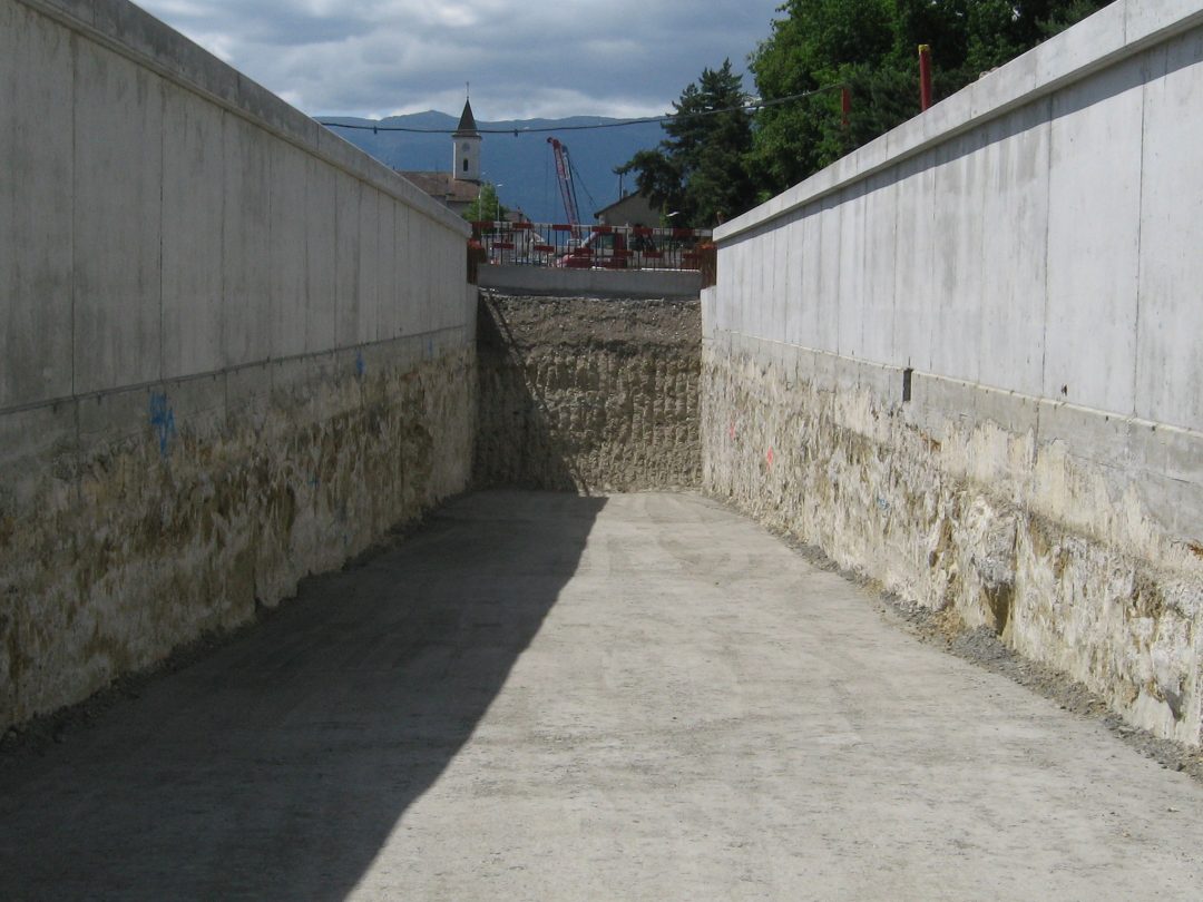 Cut and cover tunnel – Meyrin Village – Switzerland